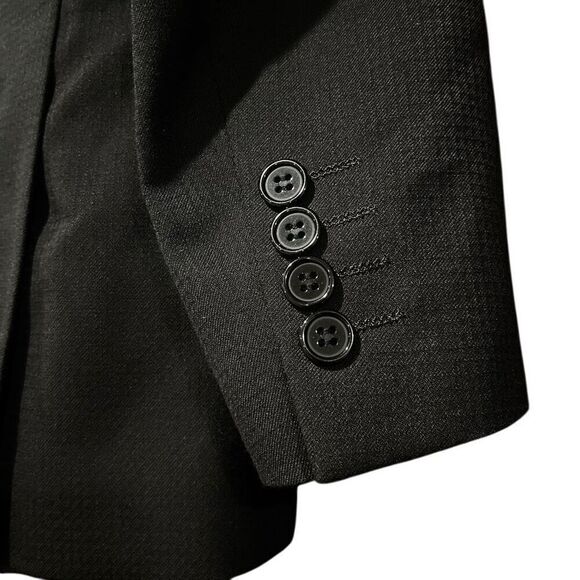 Ezra K Karako Black Textured Suit Jacket Blazer Men’s 36S - Picture 5 of 8